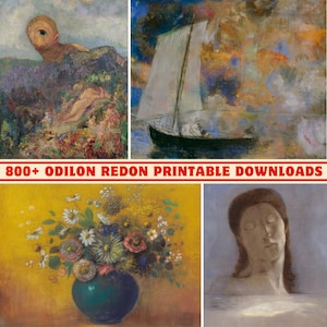 800+ High-Res Odilon Redon Art Collection | 300 DPI Printable | Digital Print Set | Odilon Redon Artworks Paintings | Home Decor