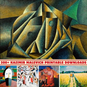 300+ High-Res Kazimir Malevich Art Collection | 300 DPI Printable | Digital Print Set | Kazimir Malevich Artworks and Paintings | Home Decor