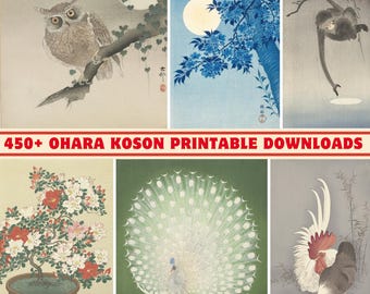 Ohara Koson Art Collection: 450+ Japanese Bird & Flower Prints (Digital Download)