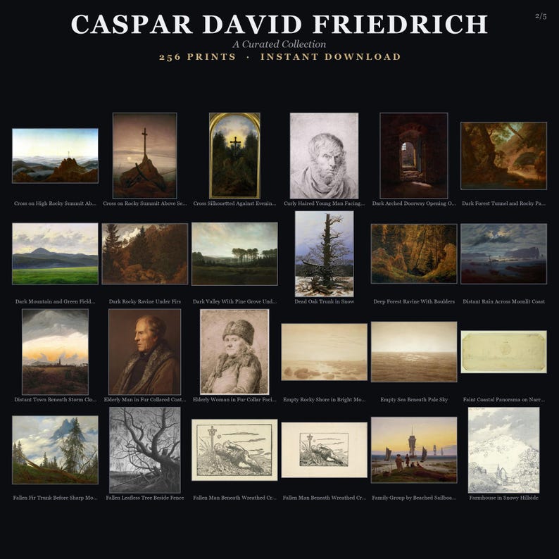 Coleção de Arte Caspar David Friedrich: 256 Obras de Arte Imprimíveis em Alta Resolução (Conjunto de Impressões Digitais) imagem 10