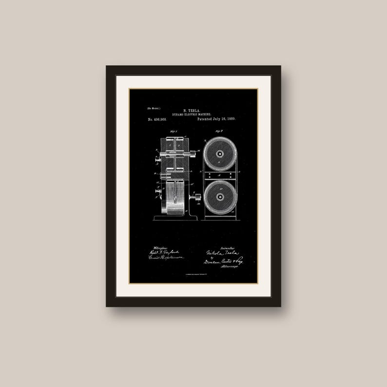 Nikola Tesla Patents Art Print Set | Engineering Inventions Decor (Digital Download) image 5
