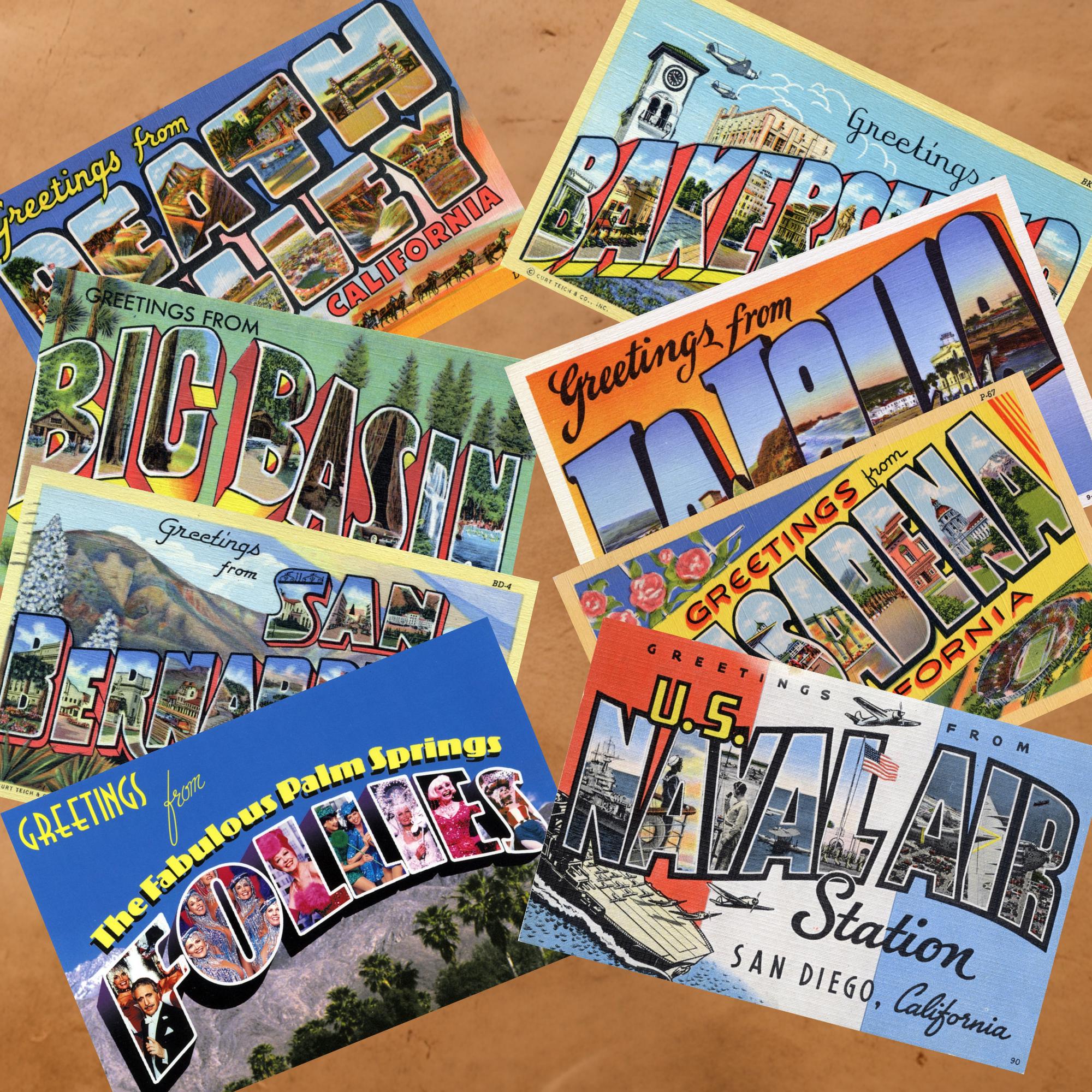 Vintage California Postcard Collection: 1000+ Printable Landmarks ...