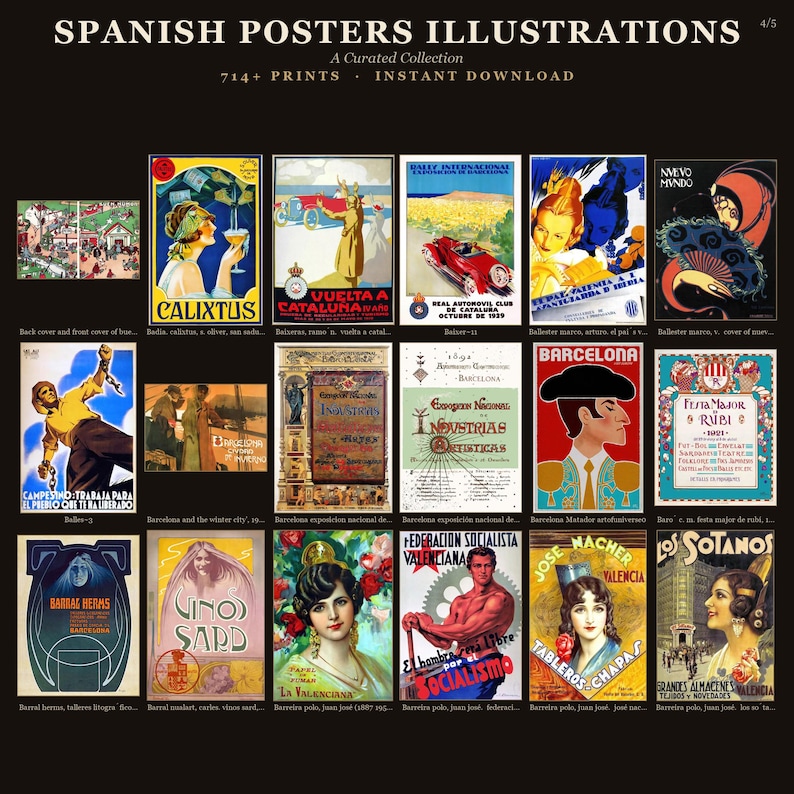 700+ Vintage Spanish Poster Collection: Retro Art Prints (Digital Download) image 16
