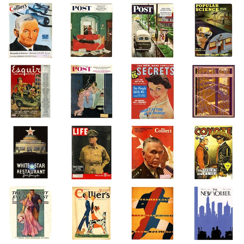 750+ Vintage Magazine Covers Collection: High-Quality | 300 DPI Printable | Retro Magazines | Fashion Magazine Covers | Magazines for Women image 10