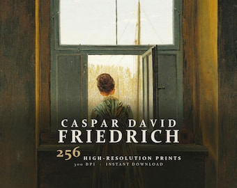 Caspar David Friedrich Art Collection: 256 High-Res Printable Artworks (Digital Print Set)