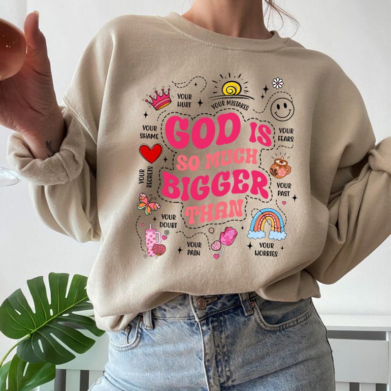 God is so Much Bigger Than Svg, Png, God is Bigger Hoodie Design Svg ...