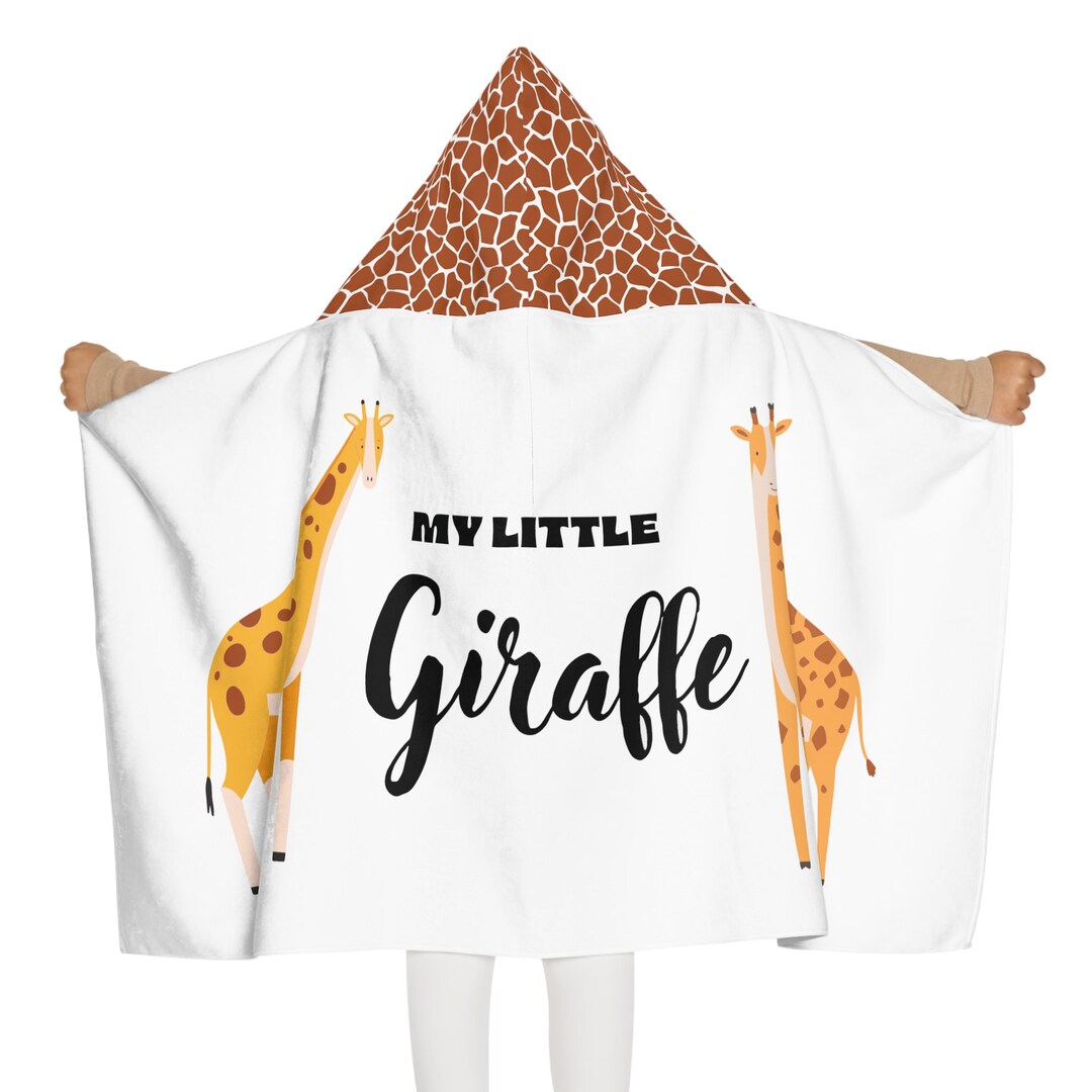 Kids Hooded Towel Youth Hooded Towel Towel Giraffe Kids Etsy