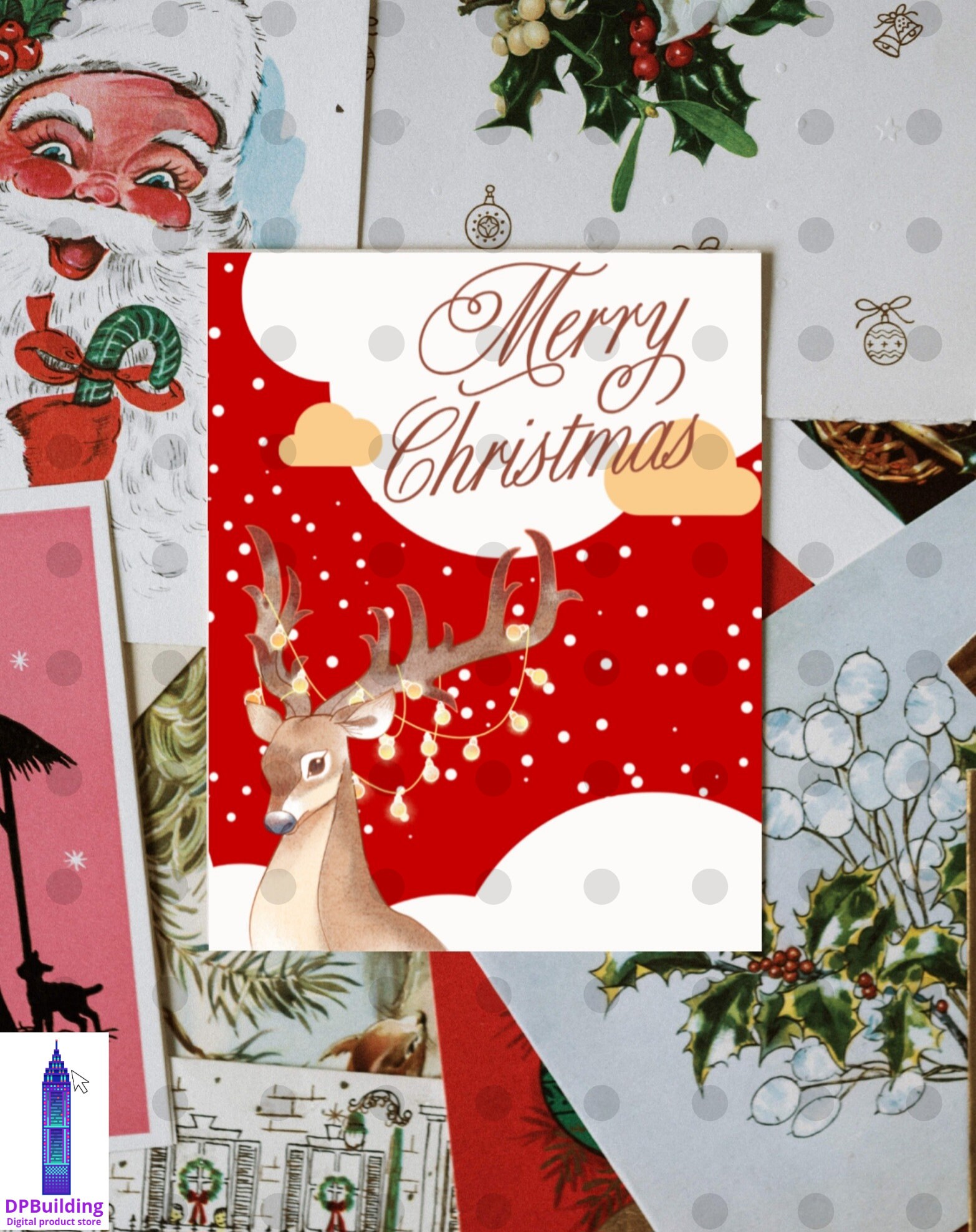 Christmas Card, Printable Christmas Card, Printable Greeting Card