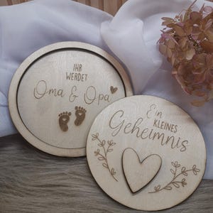 personalisiertes Geschenk werdende Großeltern | Rätsel | Holz | Verkündung Schwangerschaft | #Schwangerschaftsverkündung | Onkel | Tante