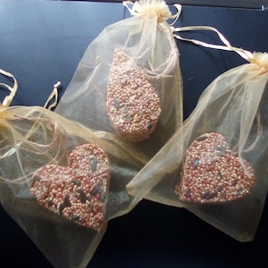 Bird seed ball, bird food ornaments, seed ornaments for birds, party favors, bird watcher gift, cookies for birds