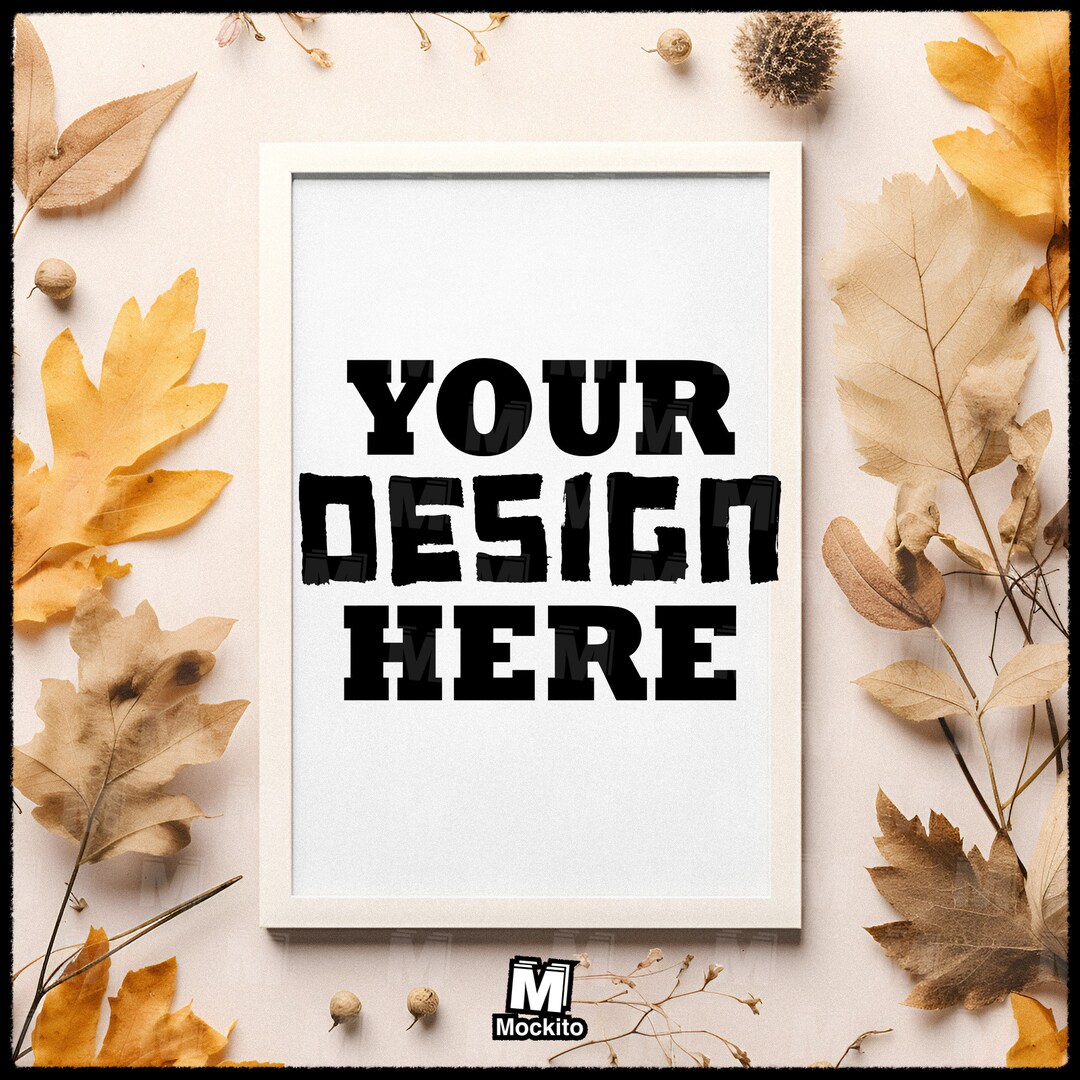 Frame Mockup Wood Frame Wallpaper Mockup, High JPG Mockup, Vertical