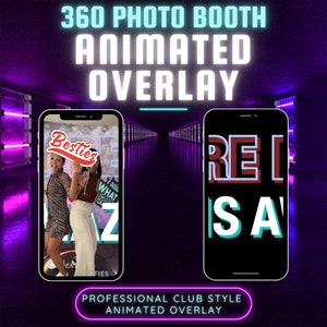 360 Photo Booth Animated Overlay 360 Photo Booth Animated template 360 Booth Touchpix template Snappic overlay