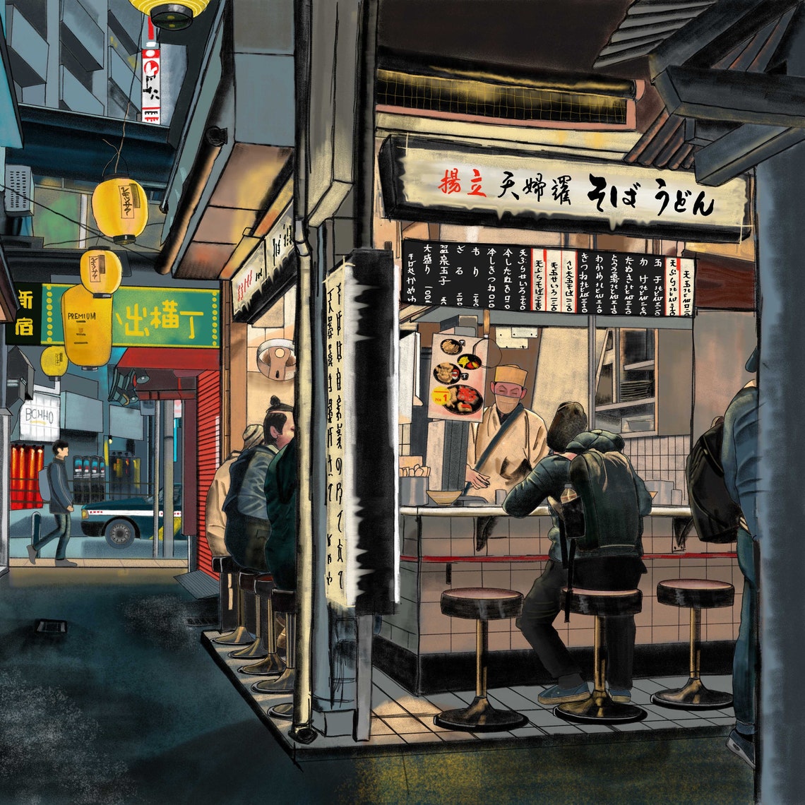 Japanese Street Vendor 4K square - Etsy