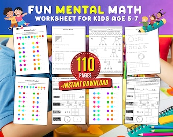 Cuaderno de ejercicios de cálculo mental divertido: 1.er grado, suma y resta (Descargar PDF)