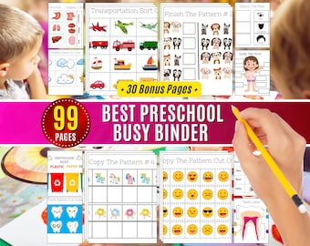 Preschool Learning Binder: Interactive Educational Activities (Digital Download)