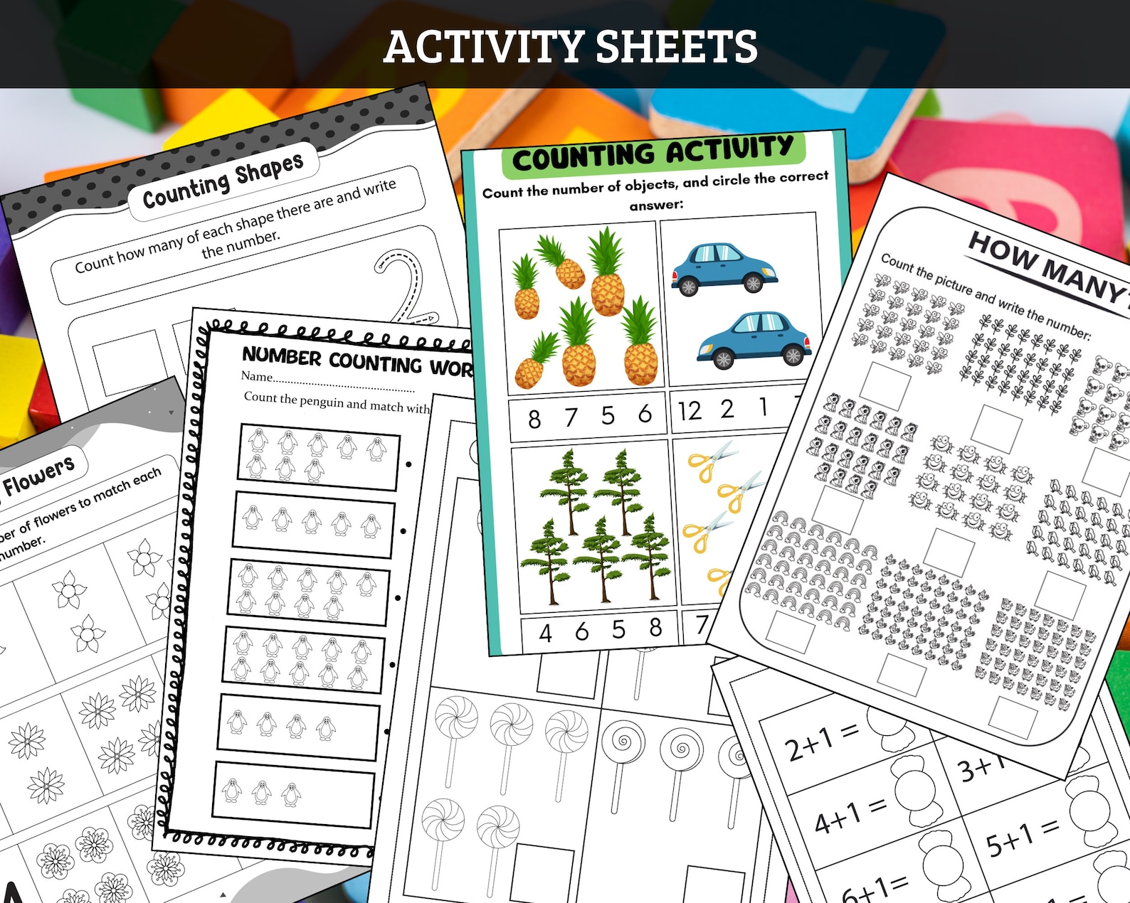Counting Objects Activity, Counting Activities for Preschool Basic Math ...