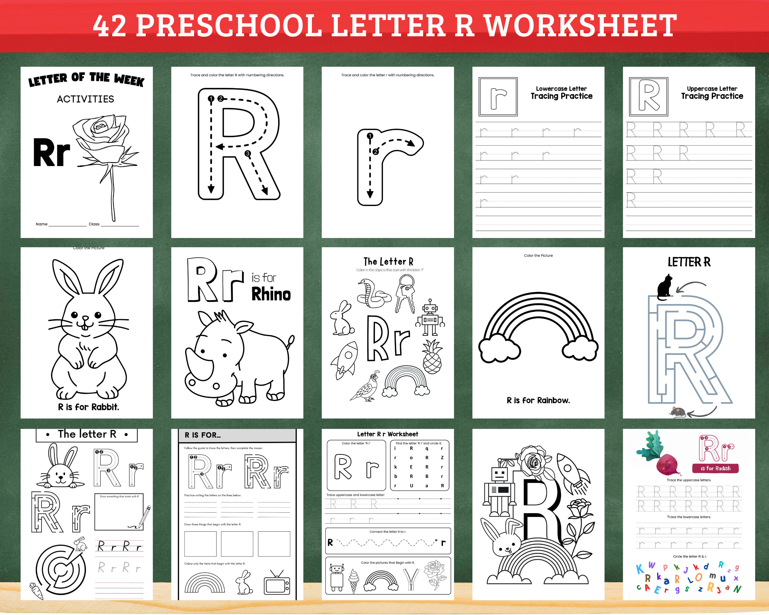 Letter R Template Preschool