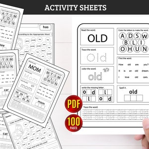 Fry Sight Words High Frequency Worksheets Kindergarten CVC Printable ...