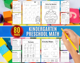 Kindergarten Math Worksheets Number Practice Printables Counting Activities Preschoolers Fun Math Toddler Learn to Count Age 4-6