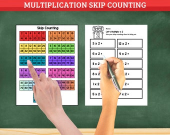 Multiplication Facts Worksheets: Skip Counting Charts (Digital Download)
