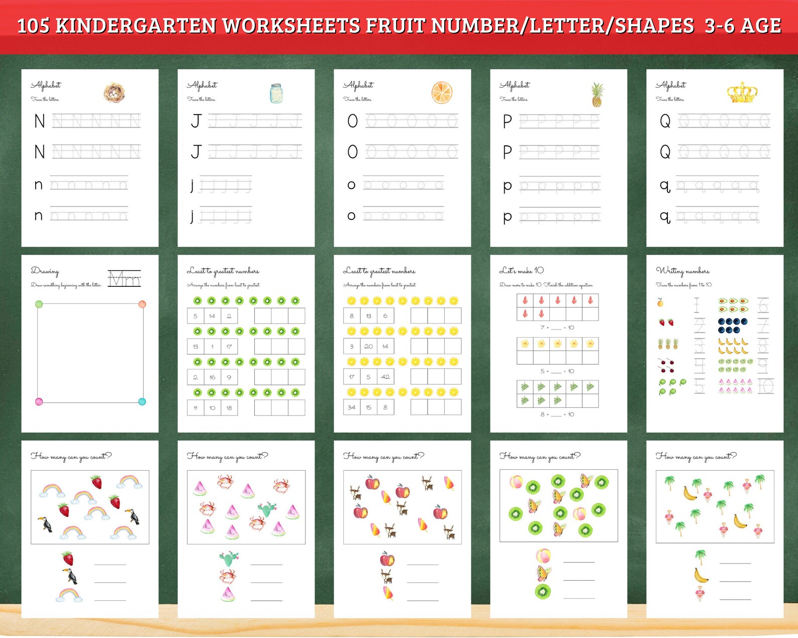Worksheet Preschool Learning Activities, Bundle Digital Pre-k K ...