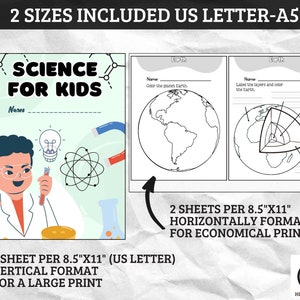 Science Worksheets Activity Workbook Elementary Learning Printable Activity Sheets for Kids Learning Homeschool Printable 3rd grade