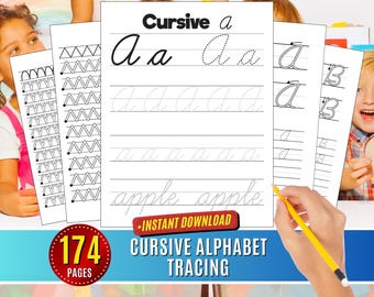 Cursive Alphabet Tracing Worksheet / Printable Cursive Alphabet Tracing ...