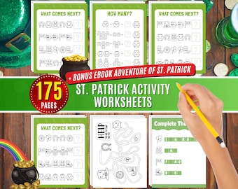 St. Patrick's Day Activity Sheets for Preschool Coloring Activities Practice Worksheet Activity + Bonus Ebook St. Patrick's History