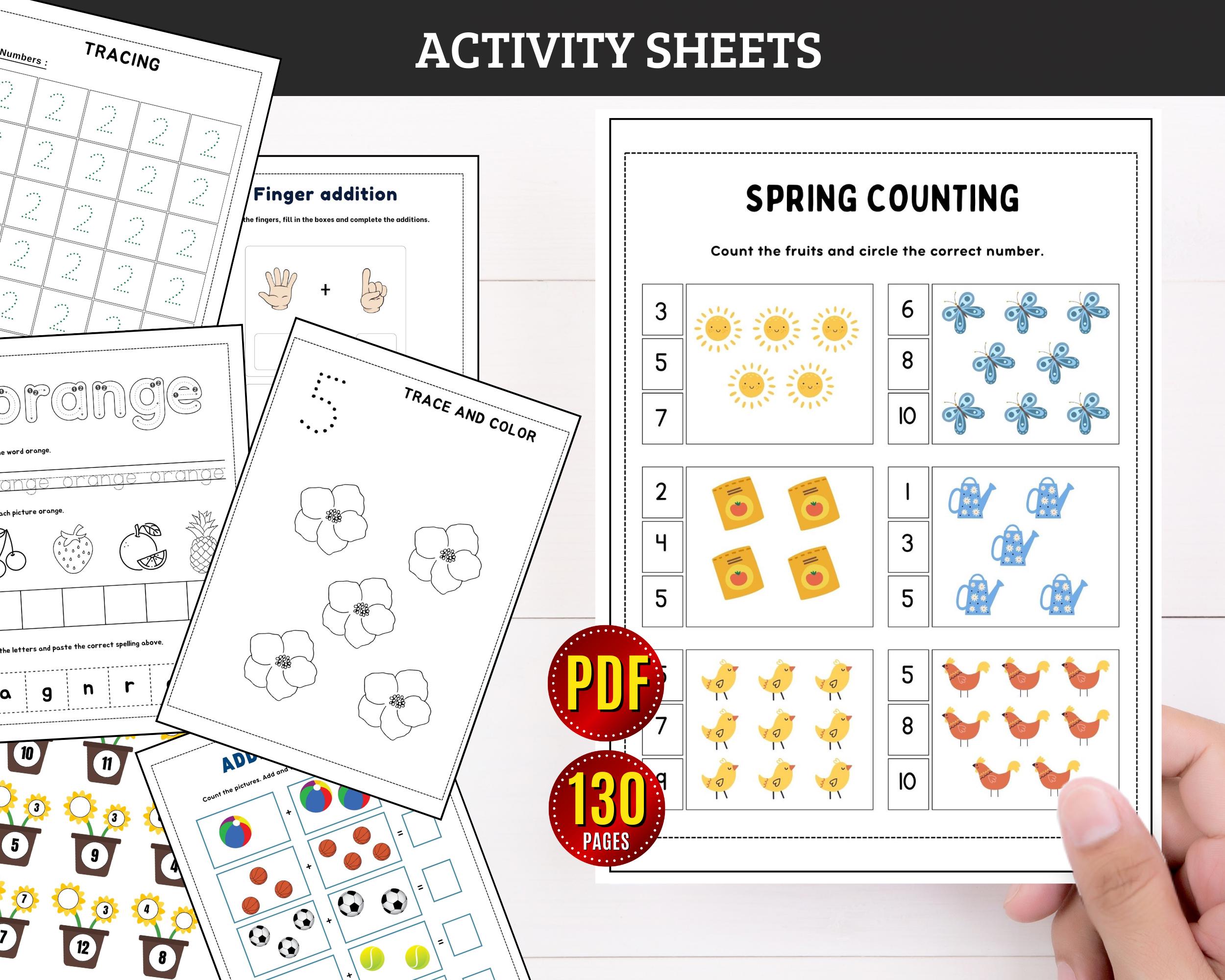 Kindergarten Worksheet PDF Homework Activity Alphabet Tracing Letter