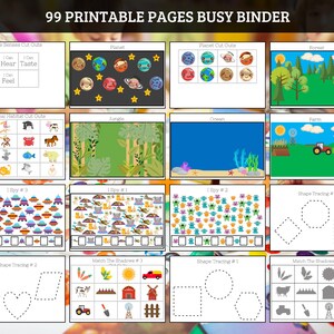 Preschool Busy Binder Worksheets Printables Educational Interactive for ...