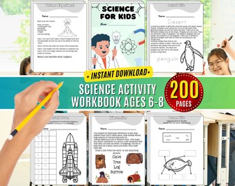 Science Worksheets Unit Study Activity Workbook Elementary Learning Printable Sheets for Kids Learning Homeschool Printable 3rd grade