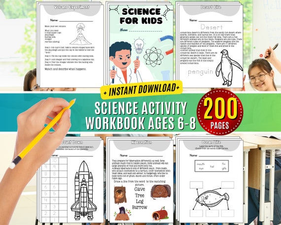 Science Worksheets Unit Study Activity Workbook Elementary Learning Printable Sheets for Kids Learning Homeschool Printable 3rd grade