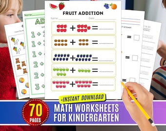 Kindergarten Math Worksheets: Number Sense Activities (Printable Digital Download)