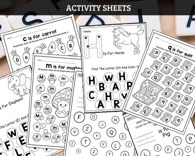 Find the Letter Alphabet ABC Letter Search Worksheet Activity ...