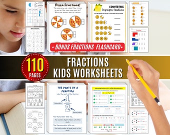 Math Fractions & Decimals Worksheet: 3rd-4th Grade Learning (PDF)