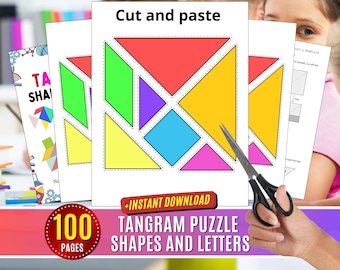 Tangram Puzzle Geometric Shapes Cut and Paste Activities Template Tangram Letters Cut Glue Activity Scissors Skills, Cutting Motor Skill - Etsy Tangram Puzzle Geometric Shapes Cut and Paste Activities Template Tangram Letters Cut Glue Activity Scissors Skills, Cutting Motor Skill - Etsy