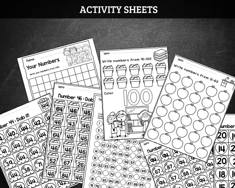 Learn numbers 1 100 learning numbers preschool printable workbook
