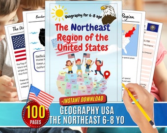 Northeast USA Geography Workbook: Elementary Learning (Digital Download)