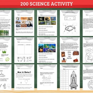 Science Worksheets Activity Workbook Elementary Learning Printable Activity Sheets for Kids Learning Homeschool Printable 3rd grade