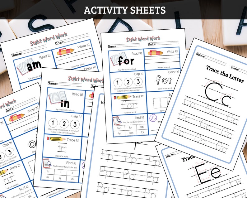 Sight Words Worksheets Let's Learn Printable Learning Alphabet ...