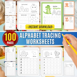 Alphabet Letters Printables Tracing Worksheets Letters Pdf, Abc Writing Practice Sheet Learning Letters Uppercase, Kindergarten Handwriting