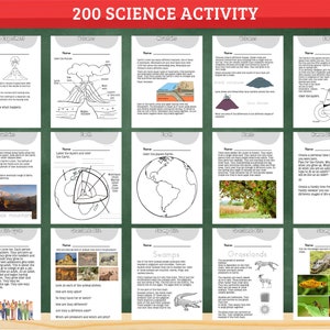 Science Worksheets Activity Workbook Elementary Learning Printable Activity Sheets for Kids Learning Homeschool Printable 3rd grade