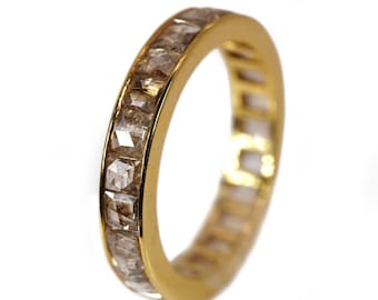 Traditional Thai style Ring 18ky, Rose cut diamonds