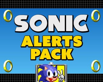 Sonic-Inspired Animated Twitch Stream Alerts Pack