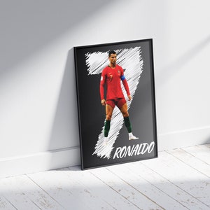 Set of 3 Cristiano Ronaldo Poster Soccer Gift Soccer Poster Soccer ...