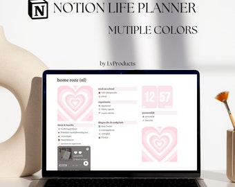 Notion life planner Nederlands / meerdere kleuren/ eigen draai/