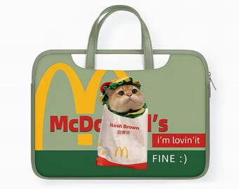 Sacoche verte pour ordinateur portable Shiba Inu McDonalds