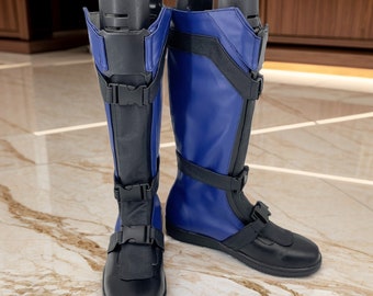 Op bestelling gemaakt op maat gemaakte Deadpool 3 Wolverine Cosplay schoenen laarzen aangepaste grootte mannen kostuum schoenen blauw