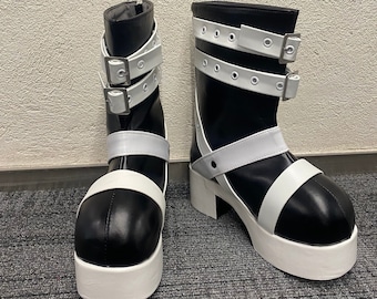 Made to order Custom Made Hand Made Maka Albarn Boots Shoes Customized Size Maka Albarn Cosplay Costume Cosplay Shoes Boots