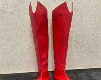 Made to order Custom Made Red Cosplay Boots Men Costume Boots Women Shoes